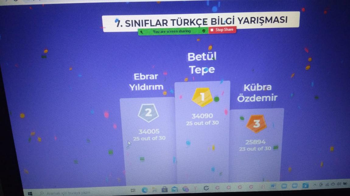 Türkçe Dersimizinden Bilgi Yarışmalarımızı Gerçekleştirdik